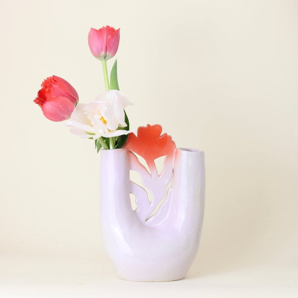 Lilac Double Vase I | 8.25" h x 5.5" w - Liza Pruitt