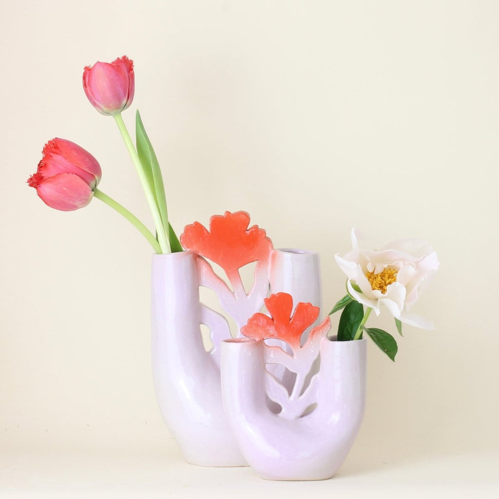 Lilac Double Vase II | 6" h x 4.5" w - Liza Pruitt