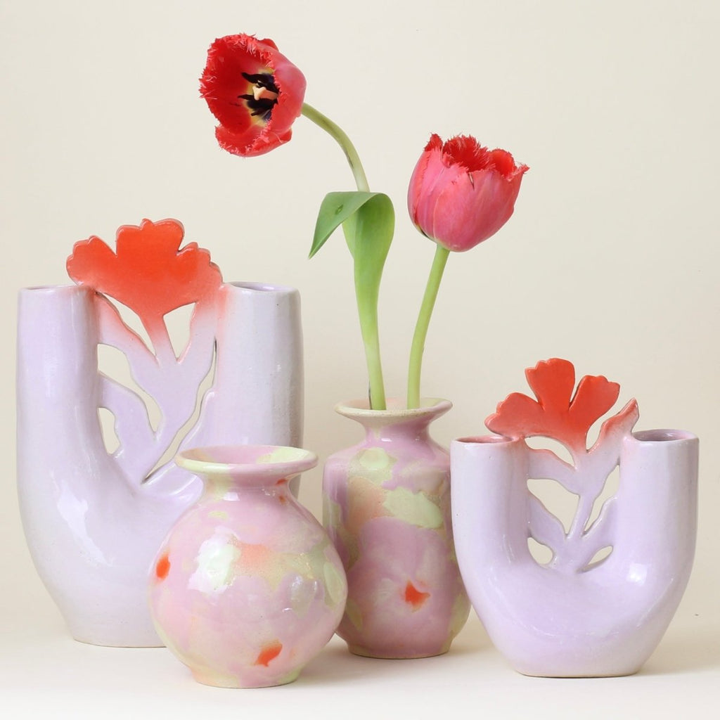 Lilac Double Vase II | 6" h x 4.5" w - Liza Pruitt
