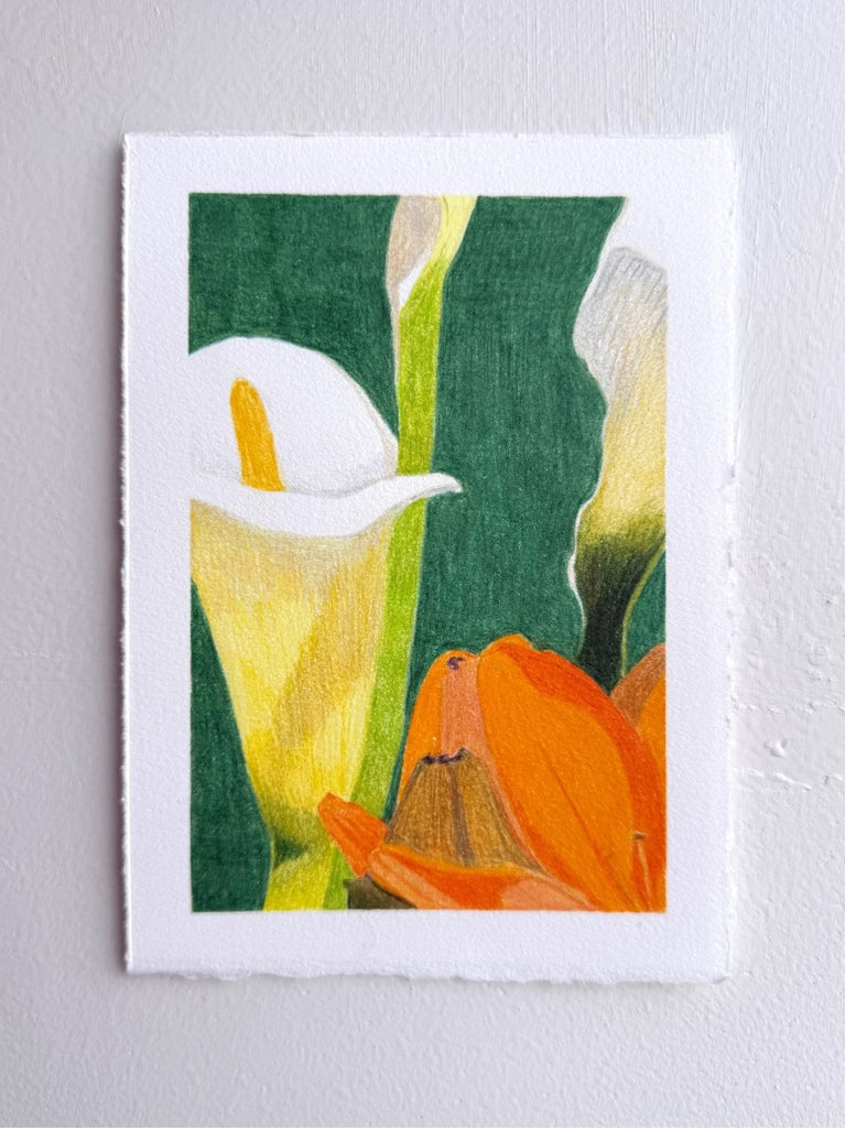 Lillies Blooming in Istanbul | 7" h x 5” w | Unframed - Liza Pruitt