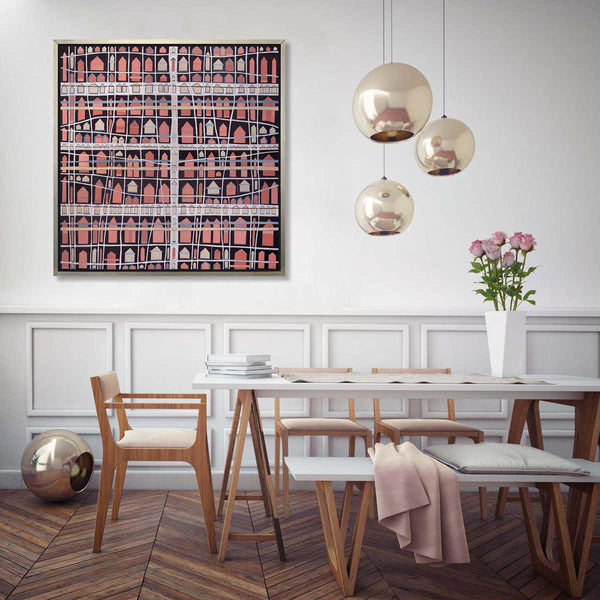 Little Pink Huts - Open Edition Canvas Print - Liza Pruitt
