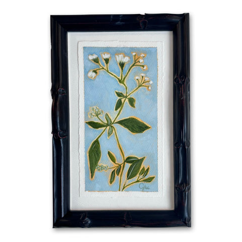 Little White Spring Blossoms No.1 | 11.25" h x 7.5" w | Framed - Liza Pruitt