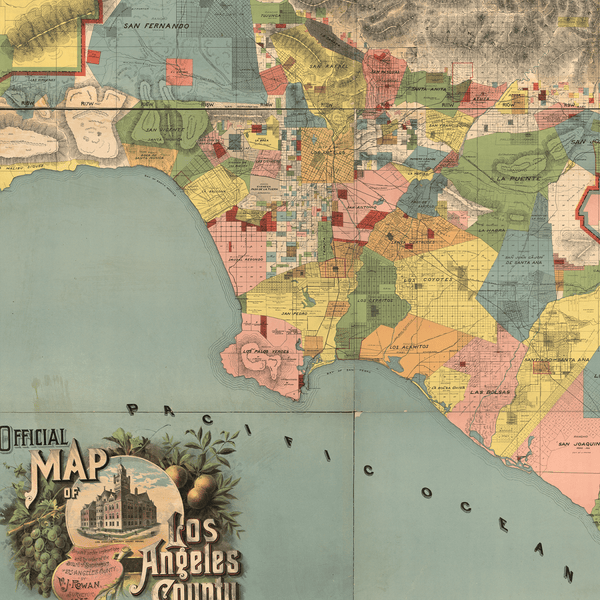 Los Angeles Vintage Map - Liza Pruitt