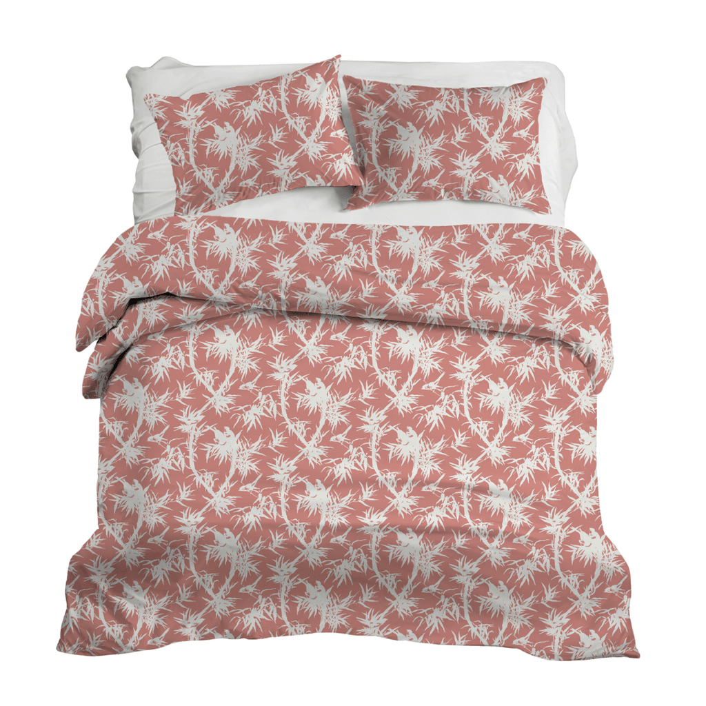 Louise in Coral Duvet Cover - Liza Pruitt