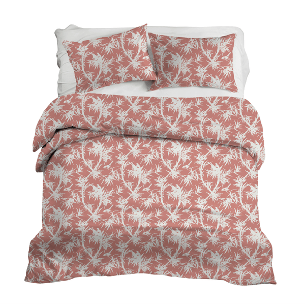 Louise in Coral Duvet Cover - Liza Pruitt