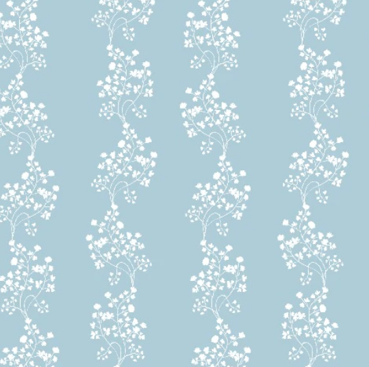 Love Fern in Blue by Evelyn Henson Bed Pillow Cover - Liza Pruitt