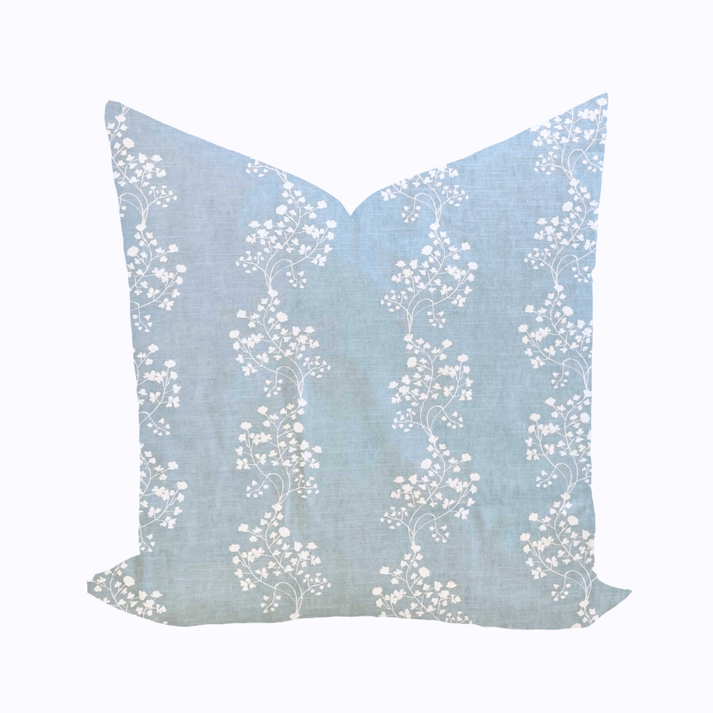Love Fern in Blue by Evelyn Henson Bed Pillow Cover - Liza Pruitt