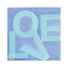 LOVE Square© Print - Light Blue and Periwinkle - Liza Pruitt