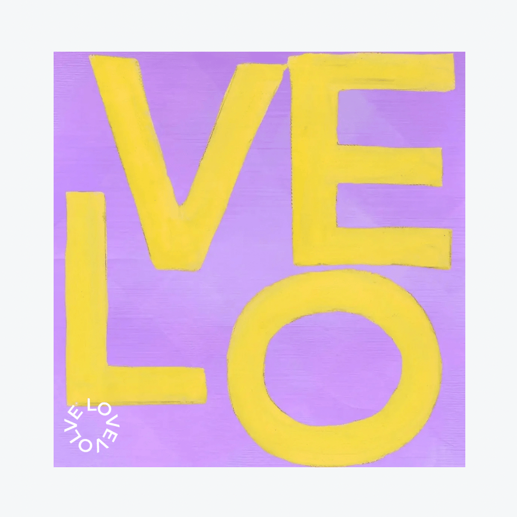 LOVE Square© Print - Gold and Purple - Liza Pruitt