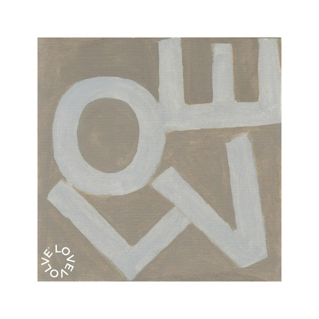 LOVE Square© Print - Gray and Camel - Liza Pruitt