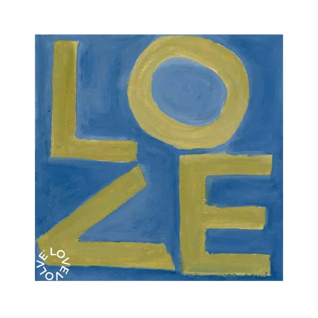 LOVE Square© Print - Olive and Blue - Liza Pruitt