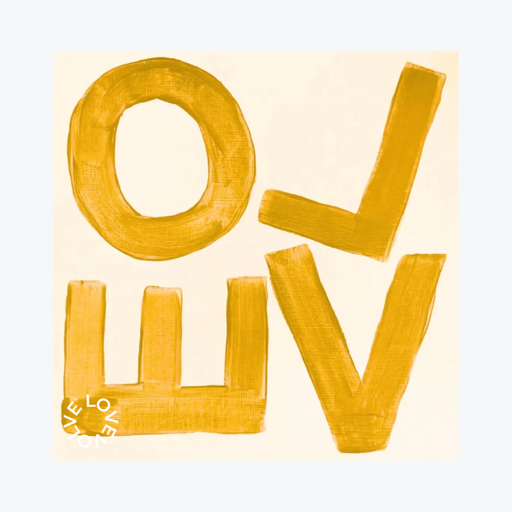 LOVE Square© Print - Orange and Cream - Liza Pruitt