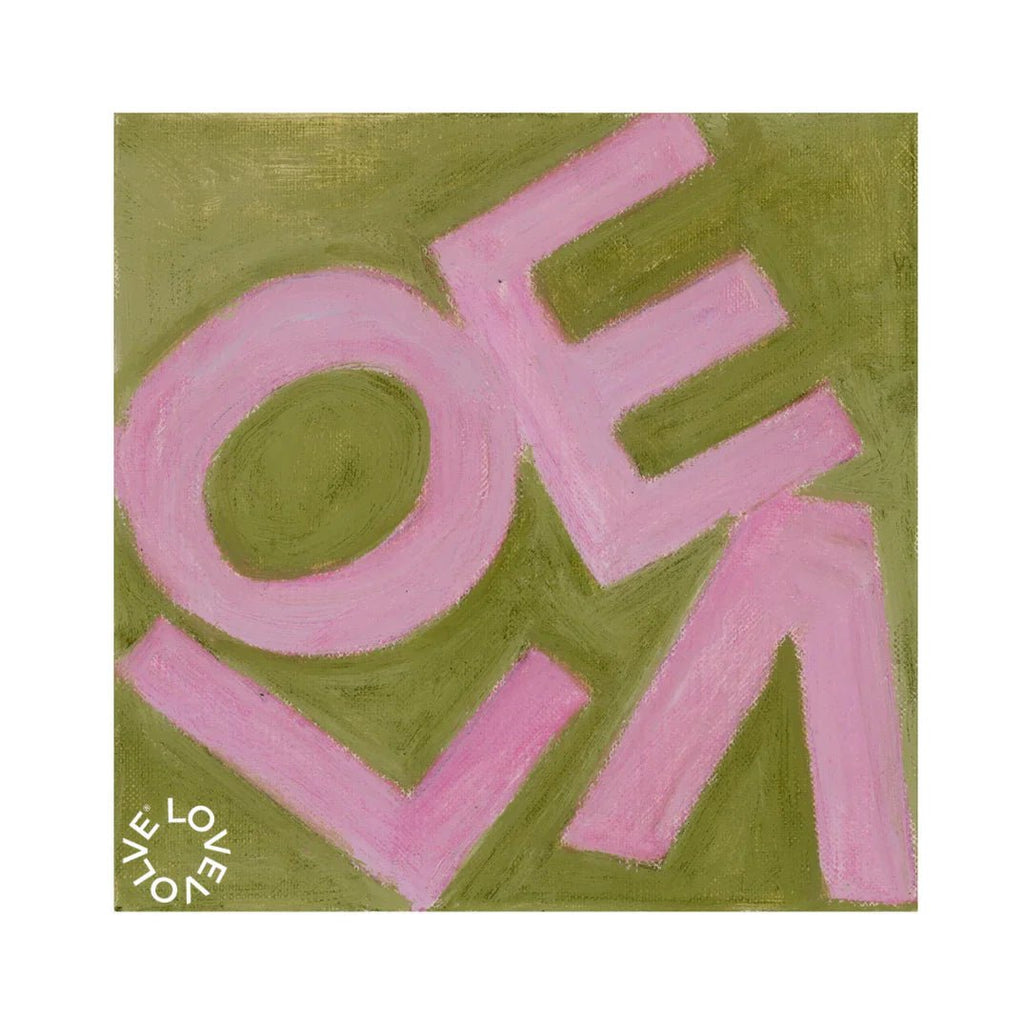 LOVE Square© Print - Pink and Olive - Liza Pruitt