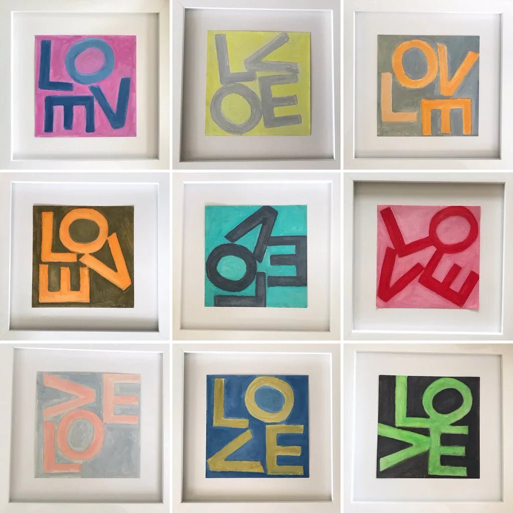 LOVE Square© Print - Purple and Gold - Liza Pruitt