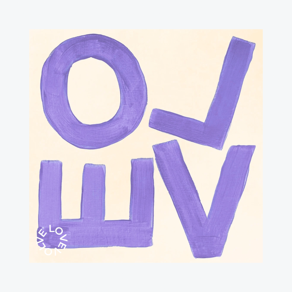 LOVE Square© Print - Purple and White - Liza Pruitt