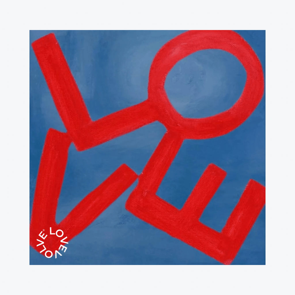 LOVE Square© Print - Red and Navy - Liza Pruitt