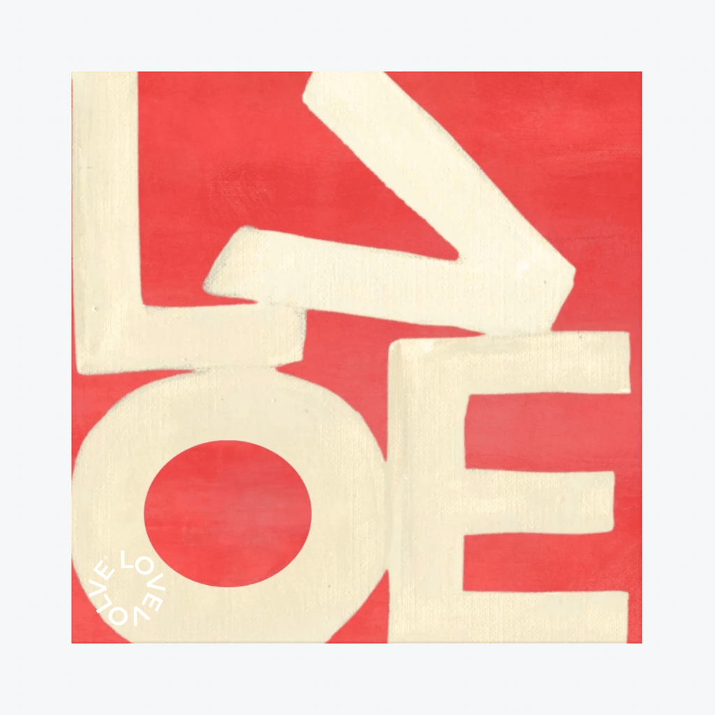 LOVE Square© Print - White and Red - Liza Pruitt