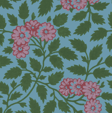 Maggie Pillow Cover in Emerald & Orchid on Storm - Liza Pruitt