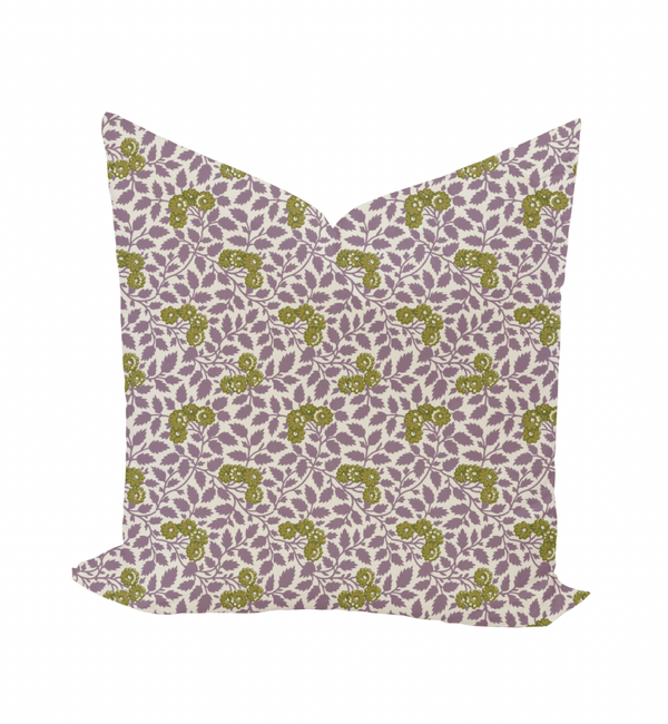 Maggie Pillow Cover in Orchid & Dijon - Liza Pruitt