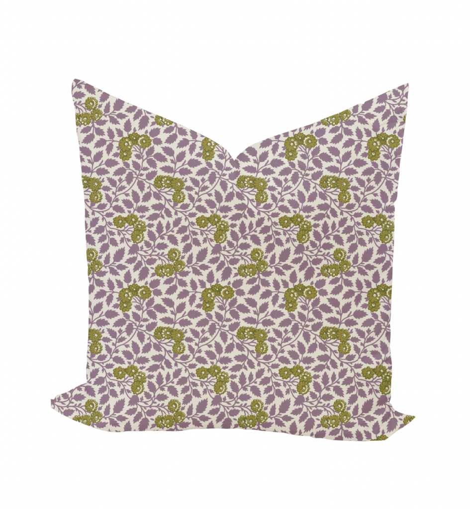 Maggie Pillow Cover in Orchid & Dijon - Liza Pruitt