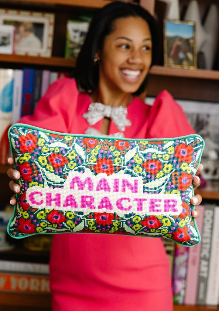 Main Character Needlepoint Pillow - Liza Pruitt