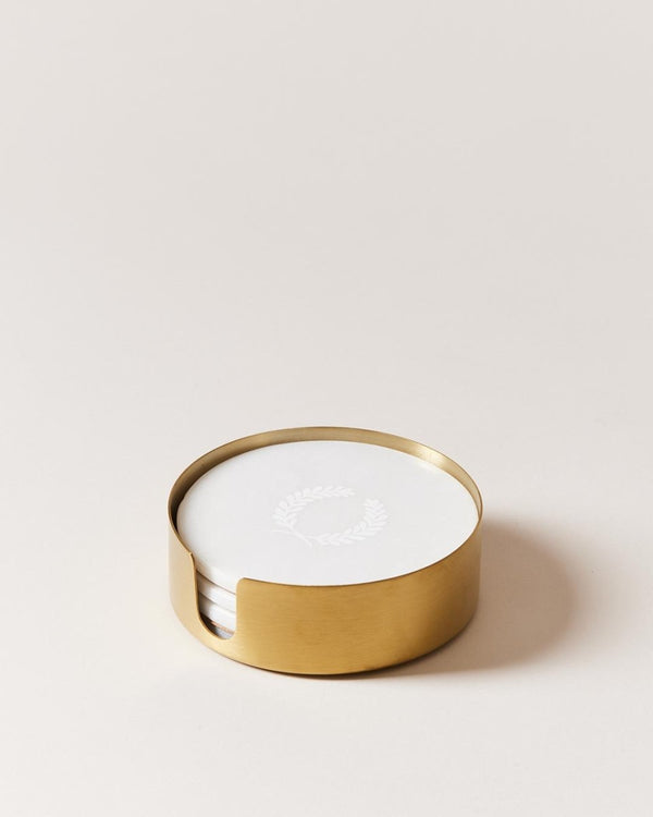 Marble Laurel Coasters - Liza Pruitt