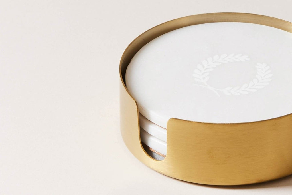 Marble Laurel Coasters - Liza Pruitt