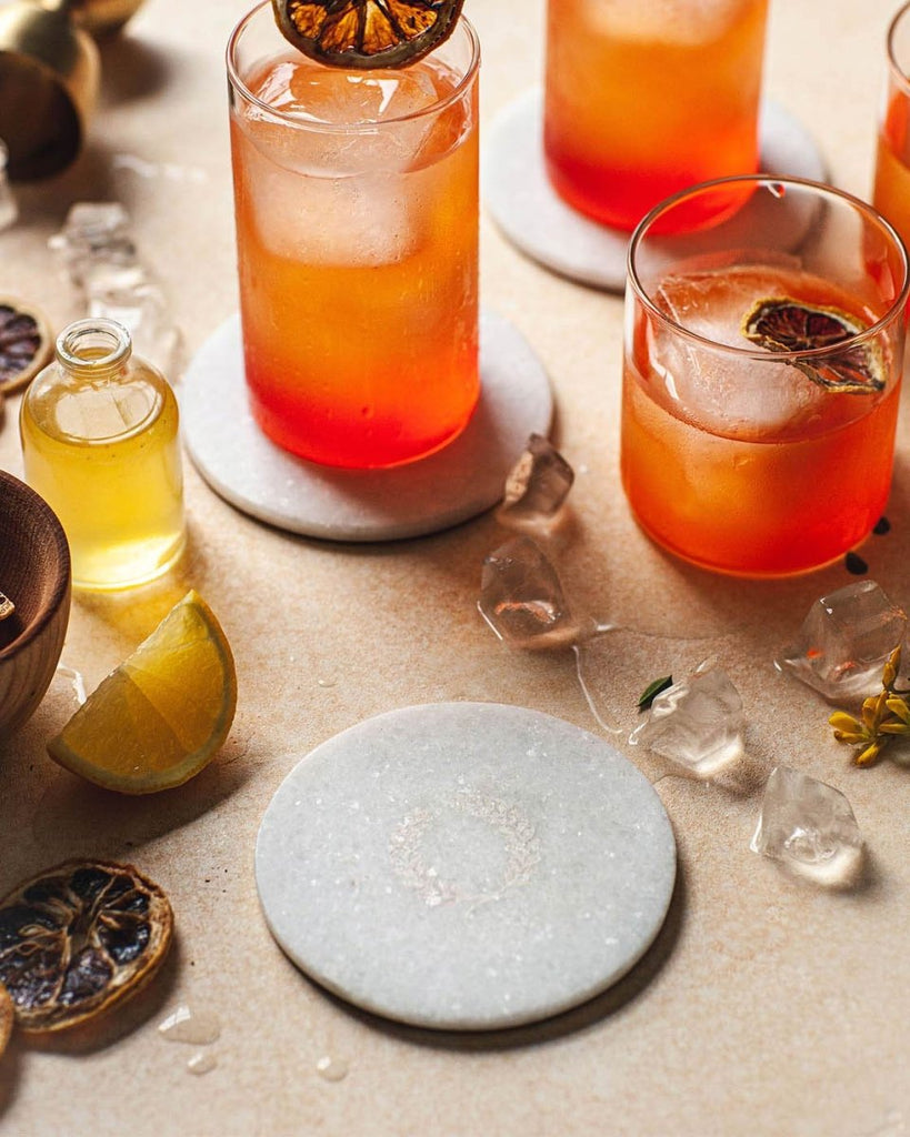 Marble Laurel Coasters - Liza Pruitt