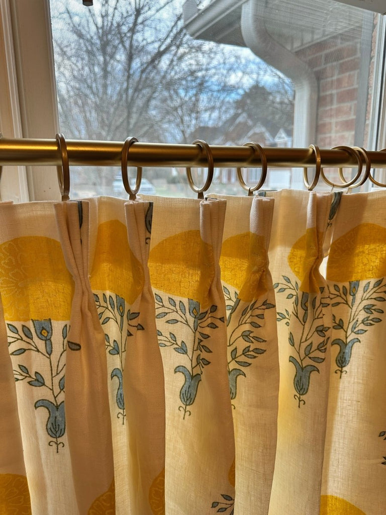 Marigold by Schumacher Café Curtain Panel - Liza Pruitt