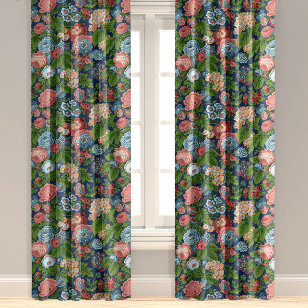 Martha in Navy Drapery Panel - Liza Pruitt