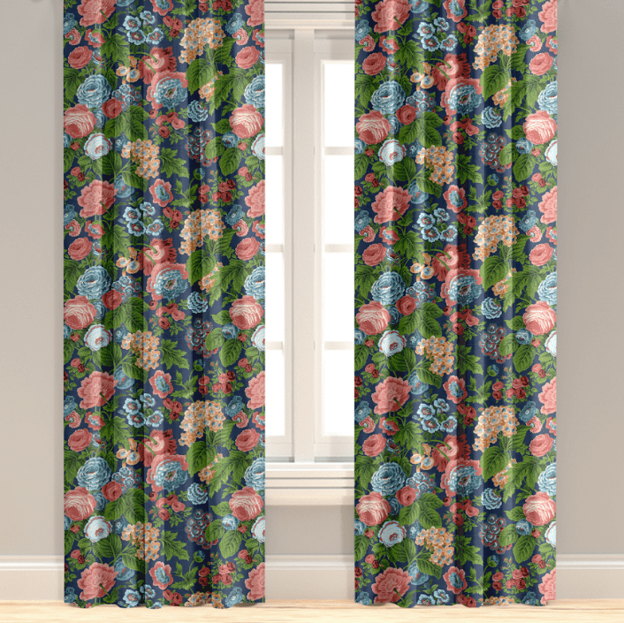 Martha in Navy Drapery Panel - Liza Pruitt