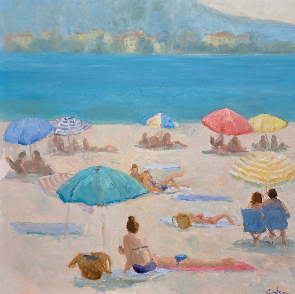 Mediterranean Beach | 48" h x 48" w - Liza Pruitt