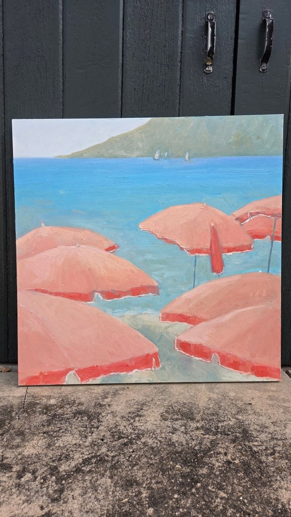 Mediterranean Umbrellas | 30" h x 30" w - Liza Pruitt