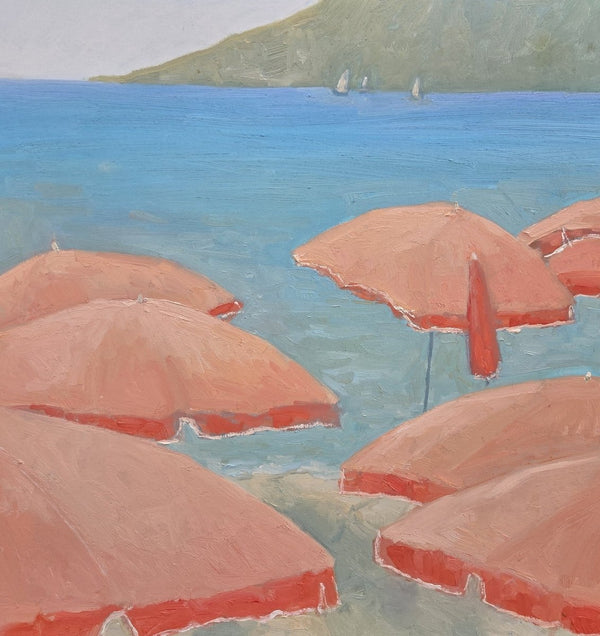 Mediterranean Umbrellas | 30" h x 30" w - Liza Pruitt