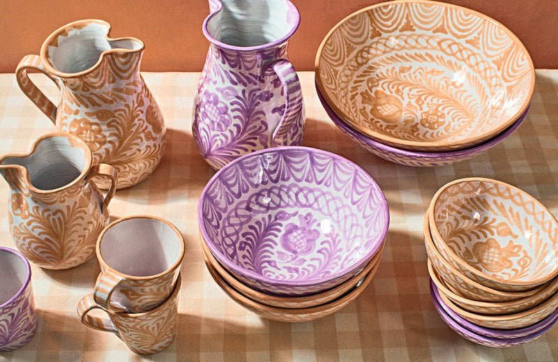 Medium bowl with hand painted designs - Liza Pruitt