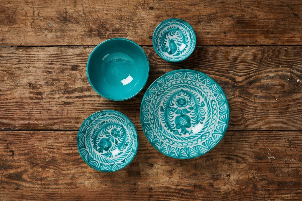 Medium bowl with hand painted designs - Liza Pruitt