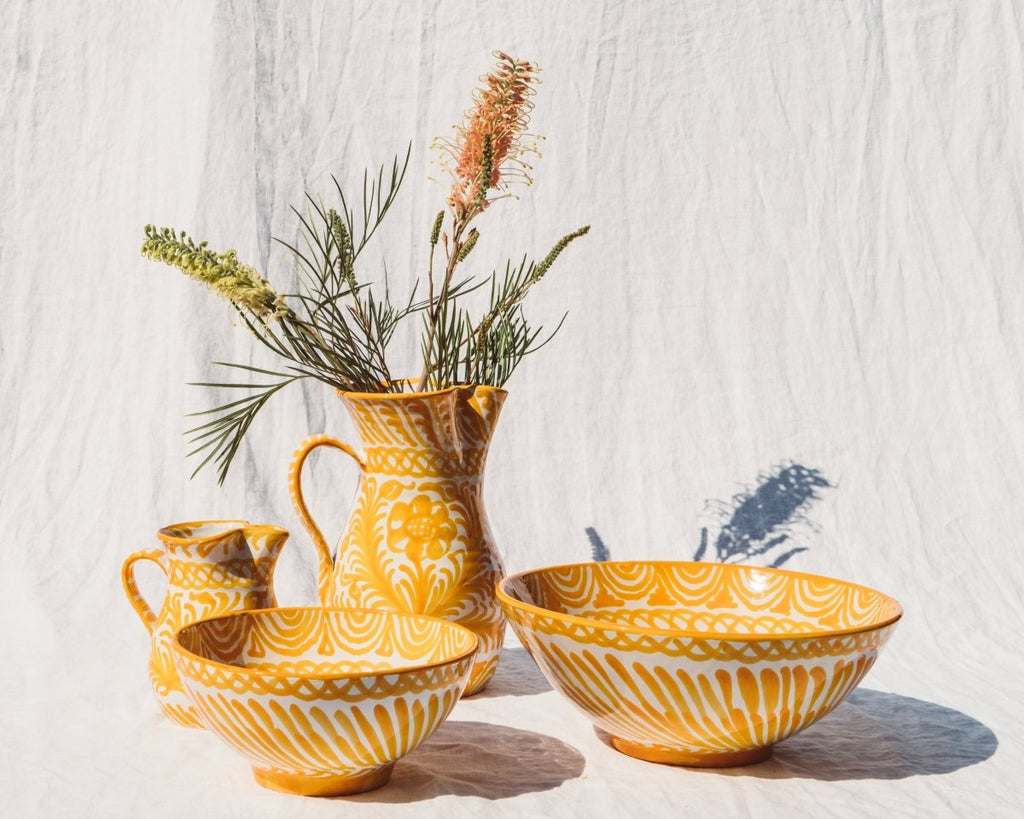 Medium bowl with hand painted designs - Liza Pruitt