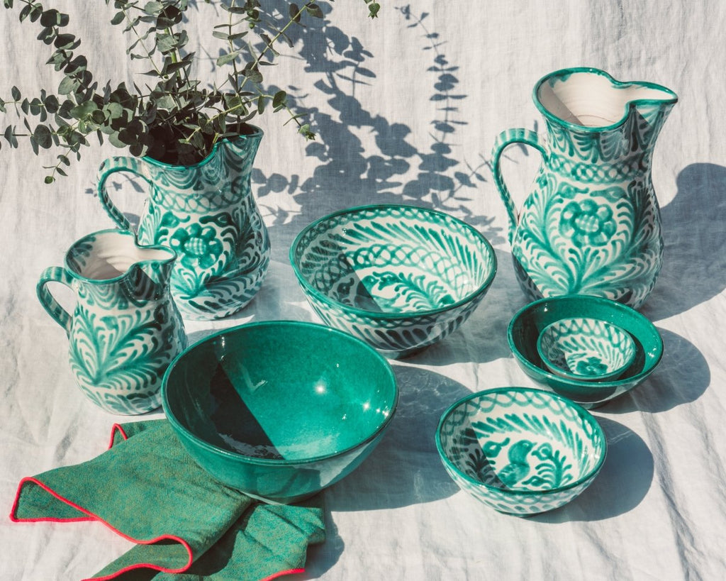 Medium bowl with hand painted designs - Liza Pruitt