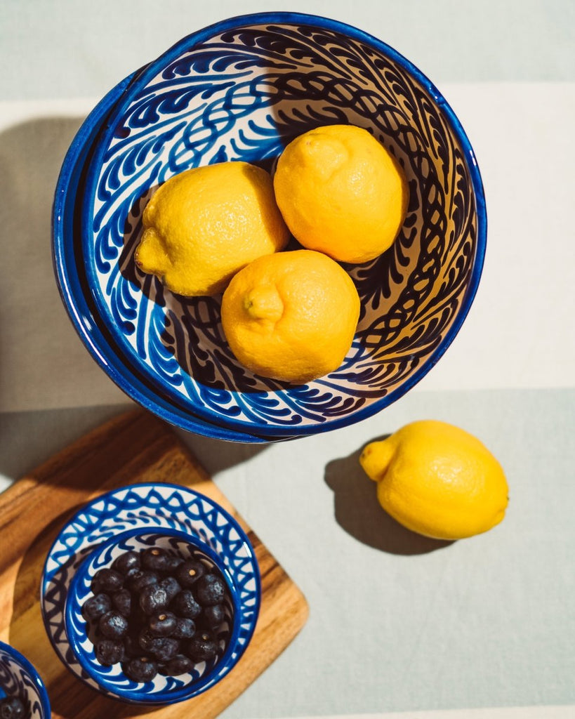 Medium bowl with hand painted designs - Liza Pruitt