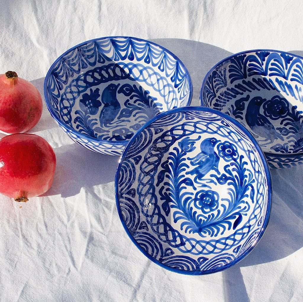 Medium bowl with hand painted designs - Liza Pruitt