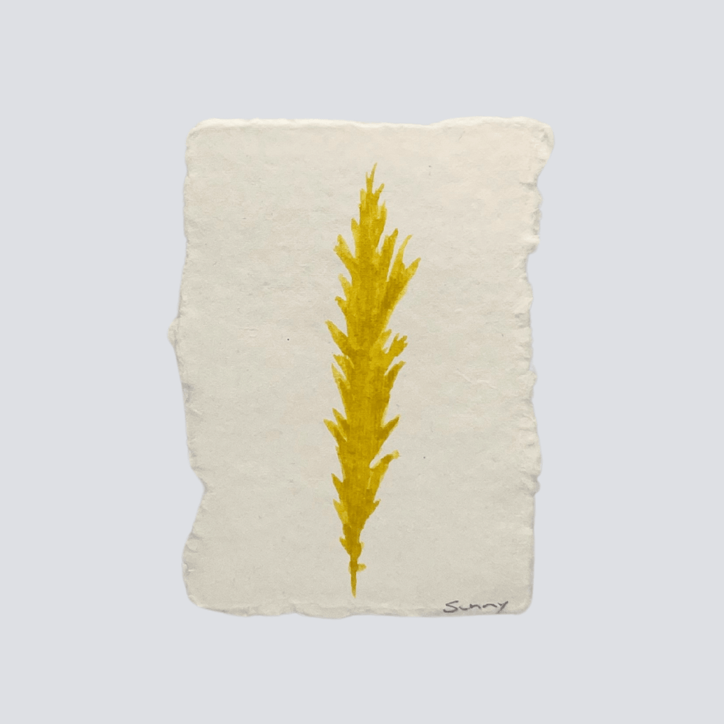 Medium Mustard Gold Angel Feather - Liza Pruitt