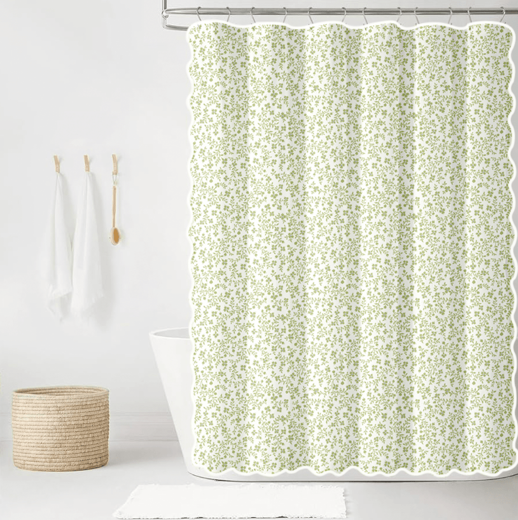 Megan in Eloise & Rain Shower Curtain - Liza Pruitt