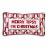 Merry Tipsy Needlepoint Pillow - Liza Pruitt