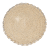 Metallic Aura placemat, Woven raffia tabletop - Liza Pruitt