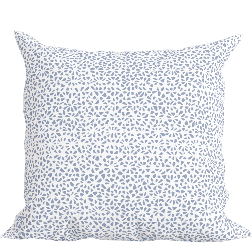 Modern Blue Pillow in Petal Party - Liza Pruitt