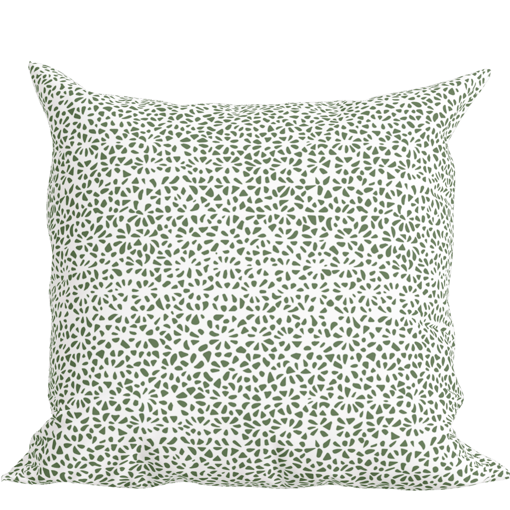 Modern Green Pillow in Tesselle - Liza Pruitt