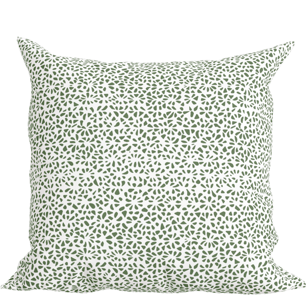Modern Green Pillow in Tesselle - Liza Pruitt