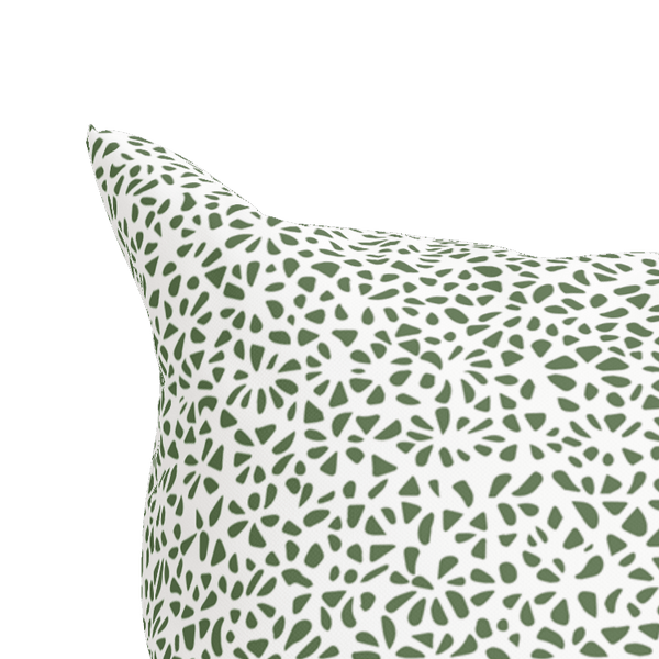 Modern Green Pillow in Tesselle - Liza Pruitt