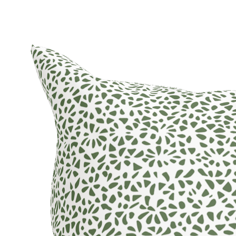 Modern Green Pillow in Tesselle - Liza Pruitt