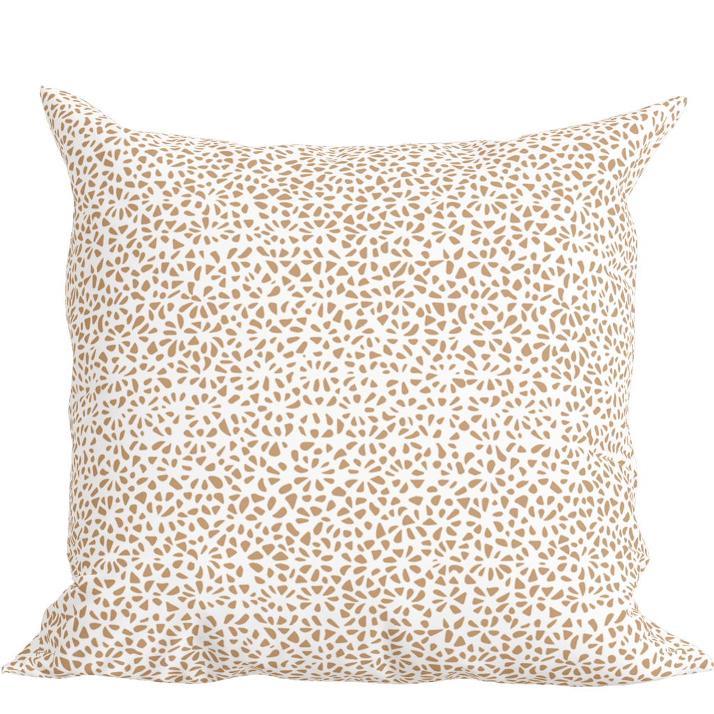 Modern Tan Pillow in Tesselle - Liza Pruitt